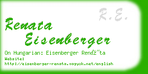 renata eisenberger business card